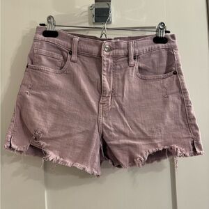Pistola Winston High-Rise Frayed Cutoff Purple Shorts